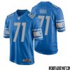 Alex Anzalone No 34 Men Blue Detroit Lions Player Home Game Jersey – Replica