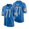 Alex Karras No 71 Mens Custom Gray Detroit Lions Alternate Super Bowl Lviii Game Jersey