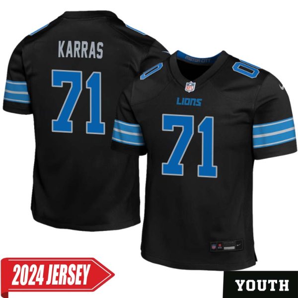 Alex Karras No 71 Youth’S Detroit Lions 2Nd Alternate Vapor F.u.s.e. Limited 2024 Jersey – Black
