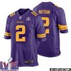 Alan Page No 88 Minnesota Vikings Super Bowl Lviii Alternate Game Jersey Purple For Men – Replica