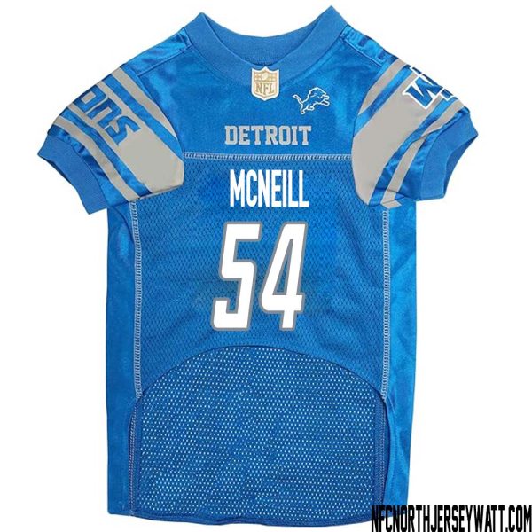 Alim Mcneill No 54 Blue Detroit Lions Dog Jersey – Replica
