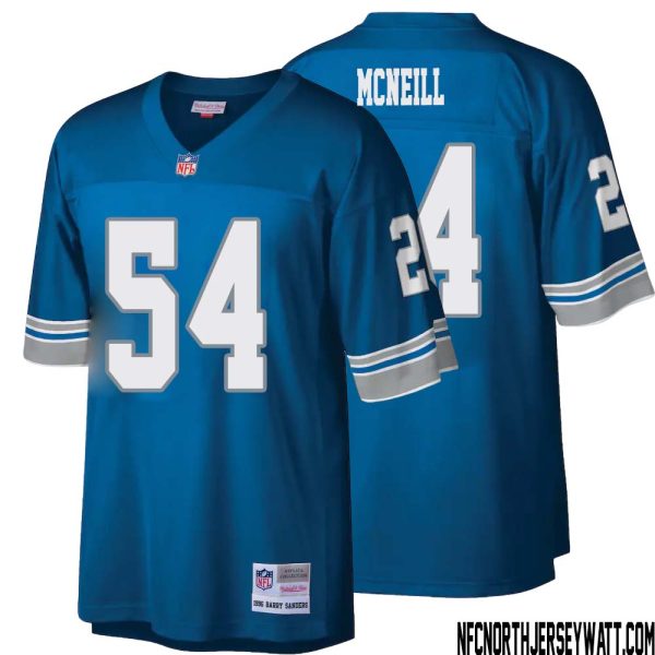 Alim Mcneill No 54 Men Mitchell & Ness Blue Detroit Lions Legacy Replica Jersey