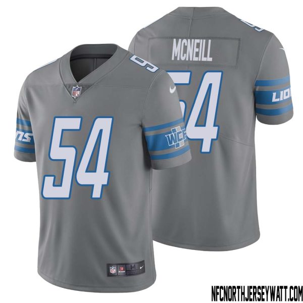 Alim Mcneill No 54 Men Steel Detroit Lions Vapor Untouchable Color Rush Limited Player Jersey – Replica