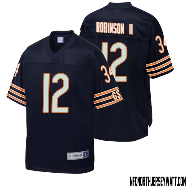 Allen Robinson Ii No 12 Men Nfl Pro Line Navy Chicago Bears Retired Player Replica Jersey