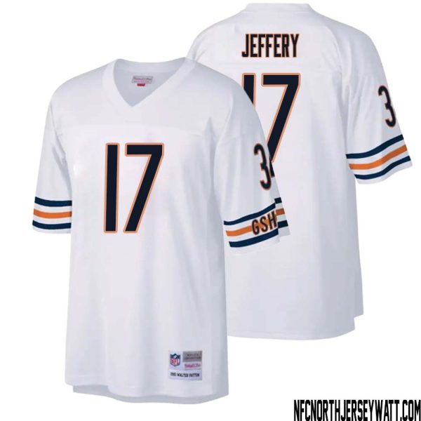 Alshon Jeffery No 17 Men Mitchell & Ness White Chicago Bears Legacy Replica Jersey