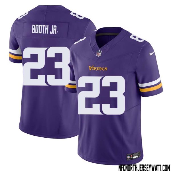 Andrew Booth Jr. No 23 Men Purple Minnesota Vikings Vapor F.U.S.E. Limited Jersey- Replica