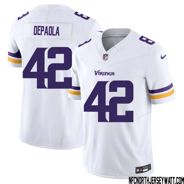 Andrew Depaola No 42 Men White Minnesota Vikings Vapor F.u.s.e. Limited Jersey- Replica