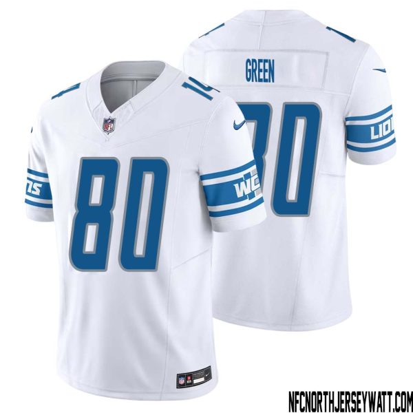 Antoine Green No 80 Men White Detroit Lions Vapor F.u.s.e. Limited Jersey – Replica