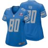 Antoine Green No 80 Mens Custom White Detroit Lions Super Bowl LVIII Away Game Jersey