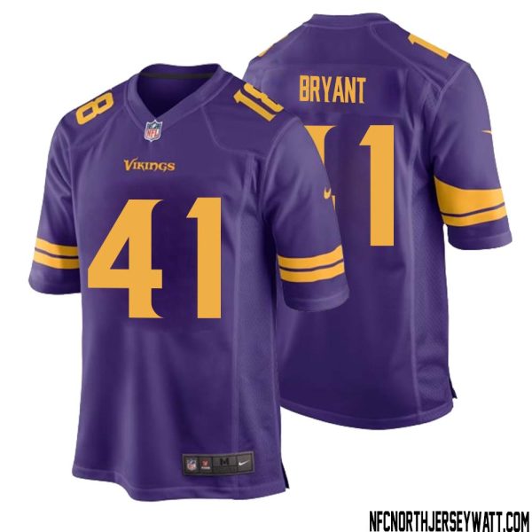 Austin Bryant No 41 Men Purple Minnesota Vikings Alternate Game Jersey – Replica