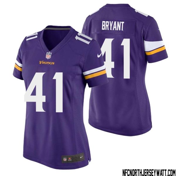 Austin Bryant No 41 Minnesota Vikings Game Jersey Court Purple For Womens – Replica