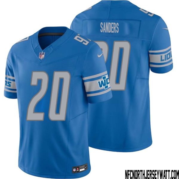 Barry Sanders No 20 Men Blue Detroit Lions Vapor F.u.s.e. Limited Jersey – Replica