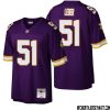 Austin Schlottmann No 65 Men Mitchell & Ness Purple Minnesota Vikings Legacy Replica Jersey