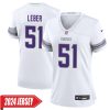 Ben Leber No 51 Men’S Minnesota Vikings White Alternate Custom Game 2024 Jersey