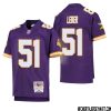 Benton Whitley No 51 Youth Mitchell & Ness Purple Minnesota Vikings 1998 Legacy Retired Player Jersey- Replica
