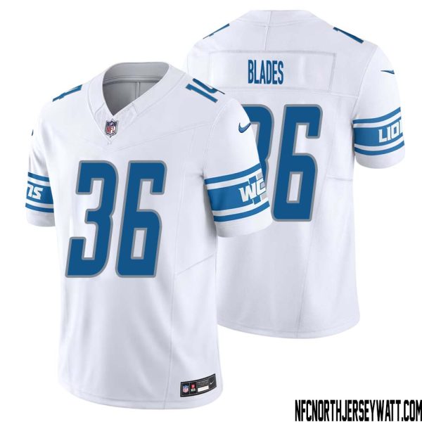 Bennie Blades No 36 Men White Detroit Lions Vapor F.u.s.e. Limited Jersey – Replica