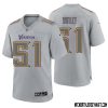 Ben Leber No 51 Men Gray Minnesota Vikings Atmosphere Fashion Game Jersey – Replica