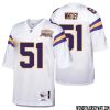 Blake Brandel No 64 Men Mitchell & Ness White Minnesota Vikings Authentic Throwback Retired Player Jersey- Replica