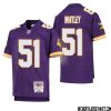 Ben Leber No 51 Youth Mitchell & Ness Purple Minnesota Vikings 1998 Legacy Retired Player Jersey- Replica