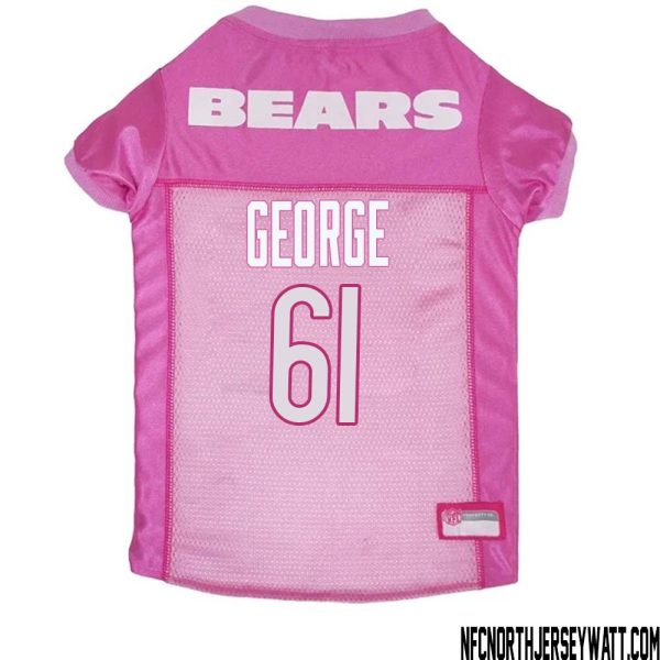 Bill George No 61 Chicago Bears Dog Jersey Pink – Replica