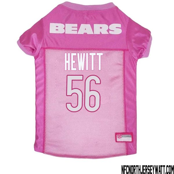 Bill Hewitt No 56 Chicago Bears Dog Jersey Pink – Replica