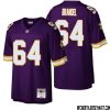 Brad Johnson No 14 Men Mitchell & Ness Purple Minnesota Vikings Legacy Replica Jersey