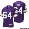 Brad Johnson No 14 Men Nfl Pro Line Purple Minnesota Vikings Retired Player Replica Jersey