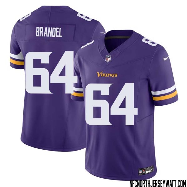 Blake Brandel No 64 Men Purple Minnesota Vikings Vapor F.u.s.e. Limited Jersey- Replica