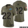 Billy Sims No 20 Men Olive Detroit Lions 2022 Salute To Service Retired Player Limited Jersey – Replica