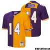 Blake Brandel No 64 Men Mitchell & Ness Purple Gold Minnesota Vikings 1998 Split Legacy Replica Jersey
