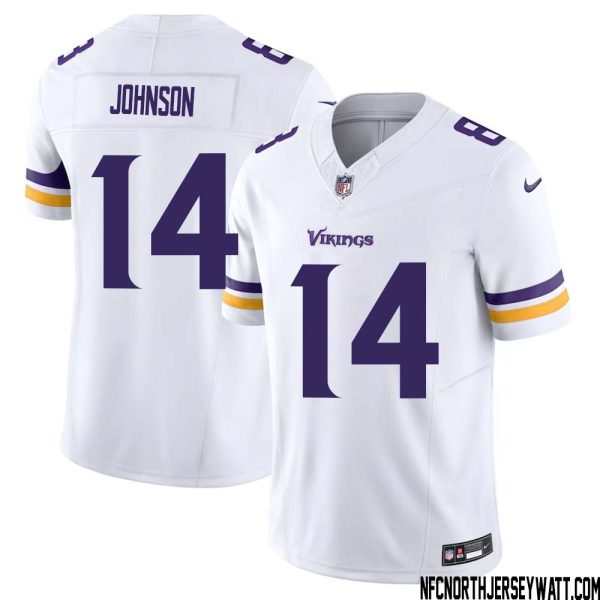 Brad Johnson No 14 Men White Minnesota Vikings Vapor F.u.s.e. Limited Jersey- Replica