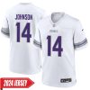 Ben Leber No 51 Youth’S Minnesota Vikings White Alternate Custom Game 2024 Jersey