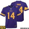 Blake Brandel No 64 Youth Purple Minnesota Vikings Alternate Game Jersey – Replica