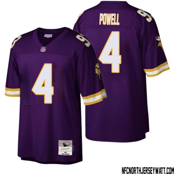Brandon Powell No 4 Men Mitchell & Ness Purple Minnesota Vikings Legacy Replica Jersey