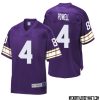 Brad Johnson No 14 Men Nfl Pro Line Purple Minnesota Vikings Retired Player Replica Jersey