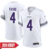 Brandon Powell No 4 Youth’S Minnesota Vikings White Alternate Custom Game 2024 Jersey