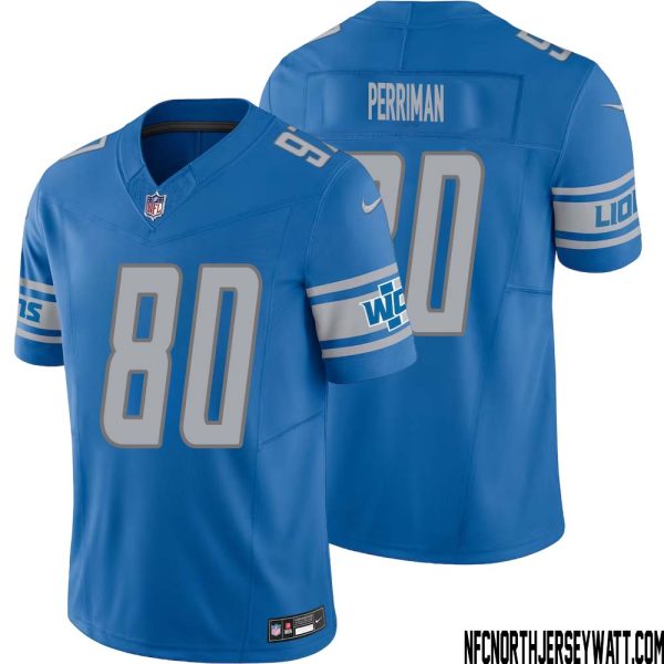 Brett Perriman No 80 Men Blue Detroit Lions Vapor F.u.s.e. Limited Jersey – Replica