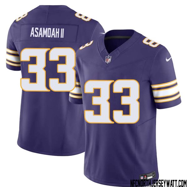 Brian Asamoah Ii No 33 Mens Purple Minnesota Vikings Vapor F.u.s.e. Limited Jersey- Replica