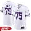 Brian Asamoah Ii No 33 Youth’S Minnesota Vikings White Alternate Custom Game 2024 Jersey