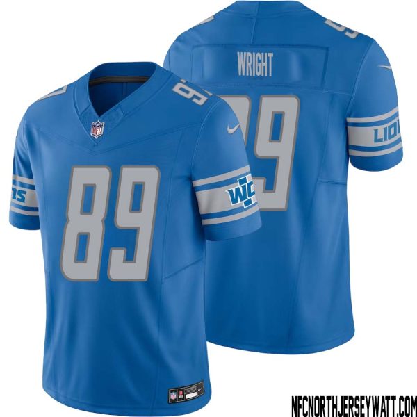 Brock Wright No 89 Men Blue Detroit Lions Vapor F.u.s.e. Limited Jersey – Replica