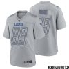 Brodric Martin No 98 Men Gray Detroit Lions Atmosphere Fashion Game Jersey – Replica