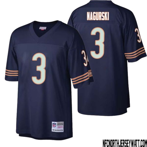 Bronko Nagurski No 3 Men Mitchell & Ness Dark Navy Chicago Bears Big & Tall 1985 Retired Player Replica Jersey