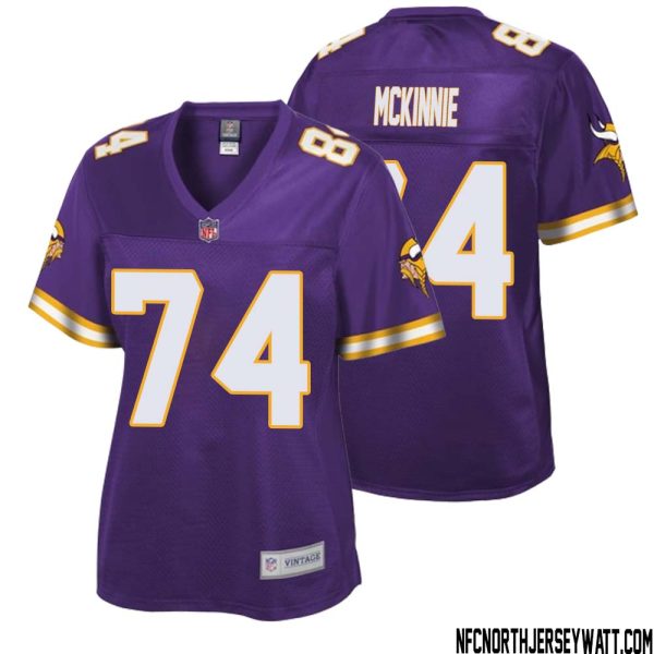 Bryant Mckinnie No 74 Women Nfl Pro Line Purple Minnesota Vikings Retired Player Replica Jersey