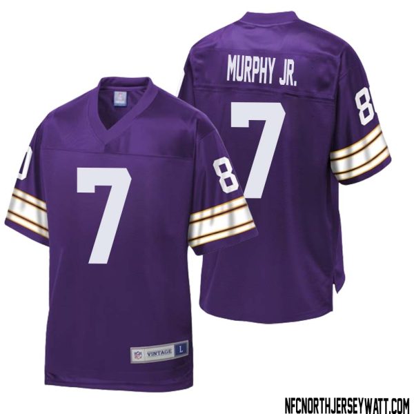 Byron Murphy Jr. No 7 Men Nfl Pro Line Purple Minnesota Vikings Retired Player Replica Jersey