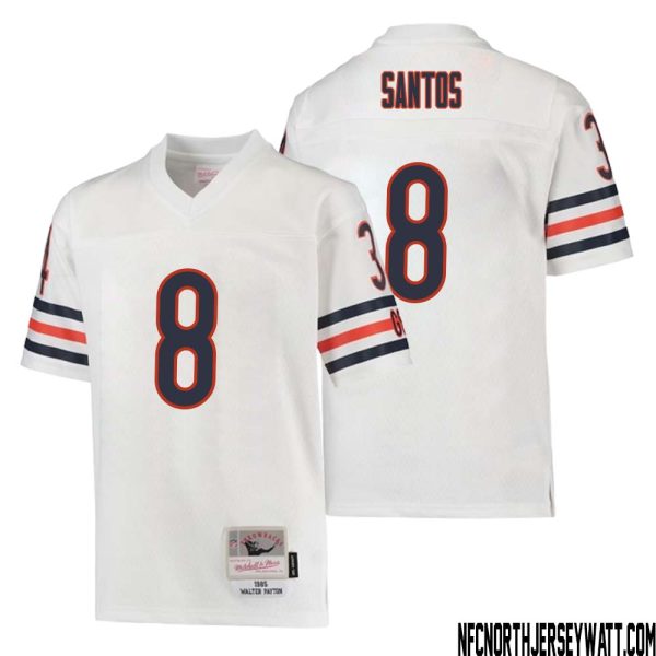 Cairo Santos No 8 Youth Mitchell & Ness White Chicago Bears 1985 Retired Player Legacy Jersey – Replica