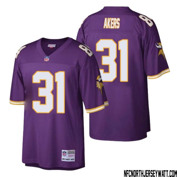 Cam Akers No 31 Men Mitchell & Ness Purple Minnesota Vikings Retired Player Legacy Replica Jersey