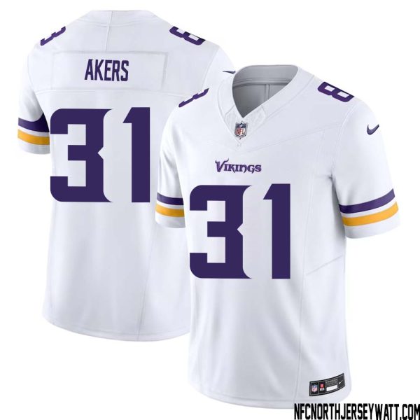 Cam Akers No 31 Men White Minnesota Vikings Vapor F.U.S.E. Limited Jersey- Replica