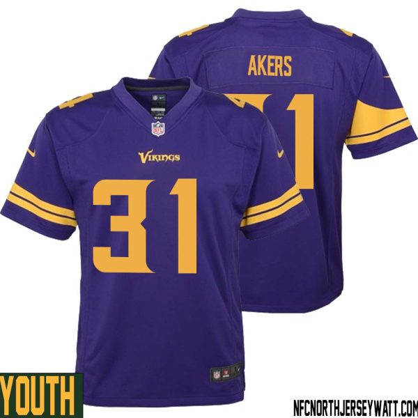 Cam Akers No 31 Youth Purple Minnesota Vikings Alternate Game Jersey – Replica