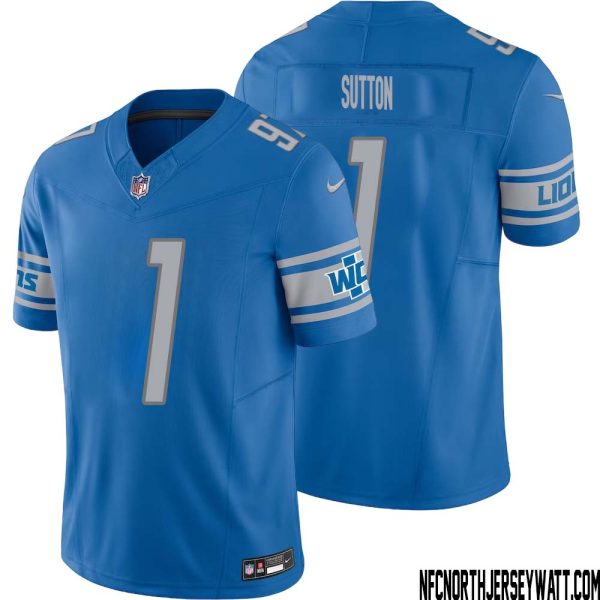 Cameron Sutton No 1 Men Blue Detroit Lions Vapor F.U.S.E. Limited Jersey – Replica