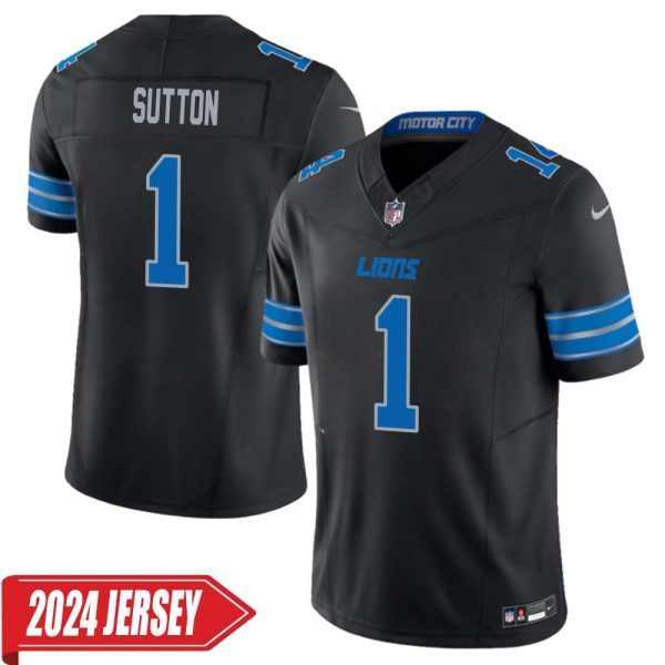 Cameron Sutton No 1 Men’S Detroit Lions 2Nd Alternate Vapor F.u.s.e. Limited 2024 Jersey – Black